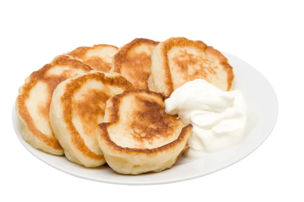 Buñuelos con crema agria — Foto de Stock