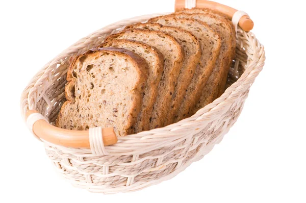 Basket with bread — Stock Photo, Image