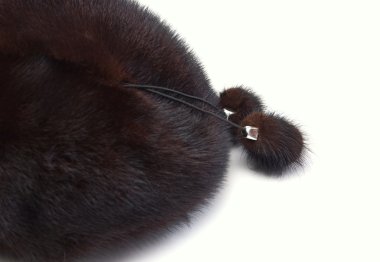 tüylü kış şapka