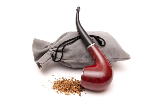Табачная сумка и трубка для курения — стоковое фото