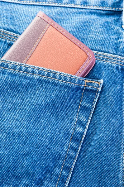 Notebook en jeans —  Fotos de Stock