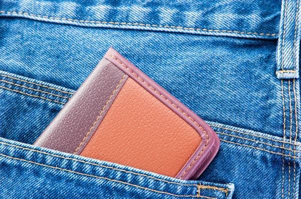 Notebook en jeans — Foto de Stock