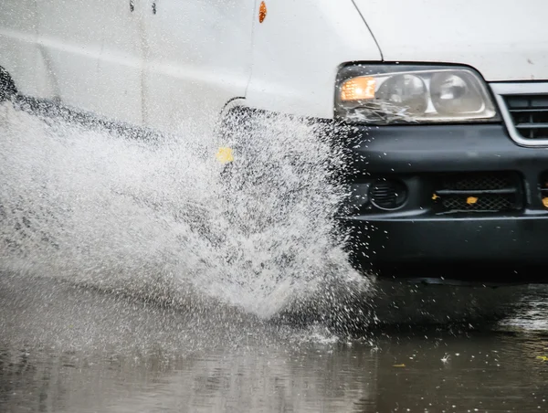 Spray från bilen — Stockfoto