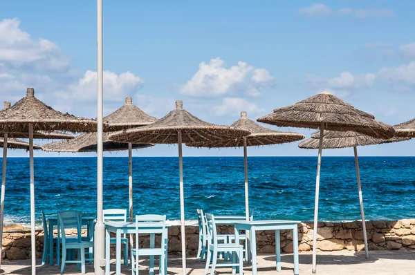 Beach umbrellas cyprus — Stock Photo, Image