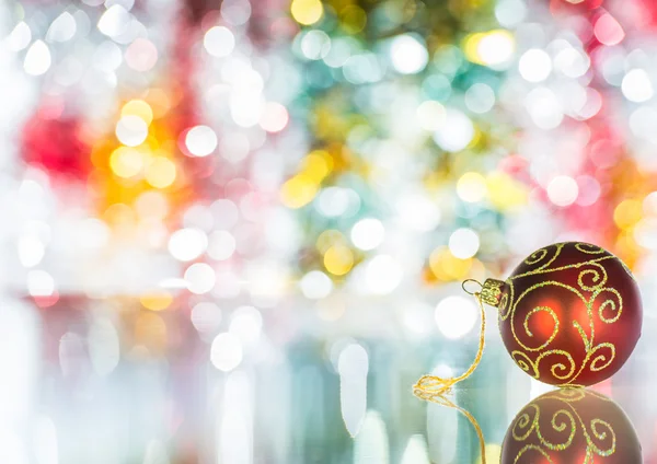 Christmas ball and tinsel — Stock Photo, Image