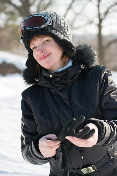 Middle-aged skier — Stock Photo, Image