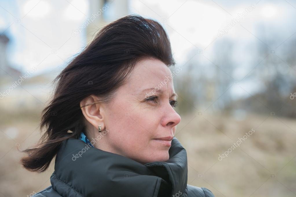 Brunette middle-aged woman