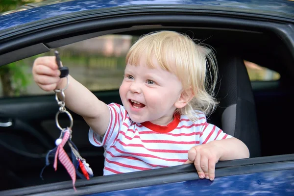 Child in car — Stock Photo, Image