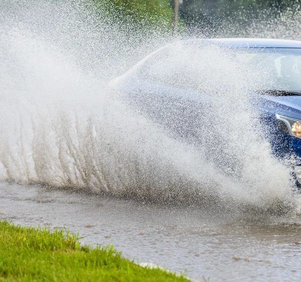 Spray from the car — Stock Photo, Image