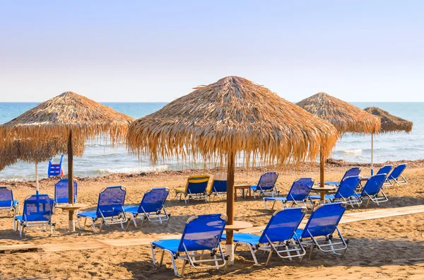 Beach umbrellas cyprus — Stock Photo, Image