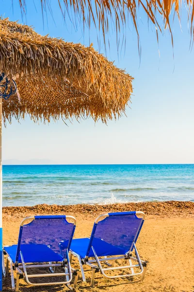 Beach umbrellas cyprus — Stock Photo, Image