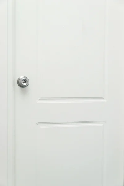 백색 나무로 되는 문 — 스톡 사진