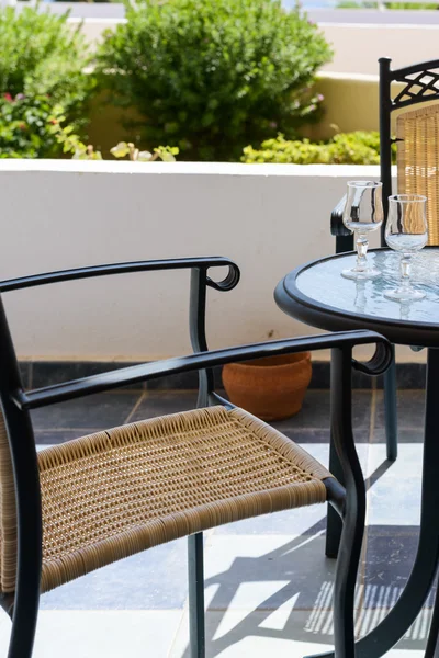 Table chair on the veranda — Stock Photo, Image