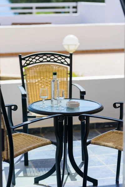 Table chair on the veranda — Stock Photo, Image