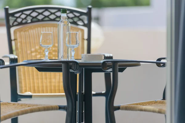 Table chair on the veranda — Stock Photo, Image