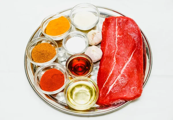 Cooking beef steak — Stock Photo, Image