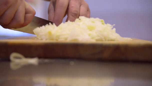 Cuchillo corta verduras — Vídeos de Stock