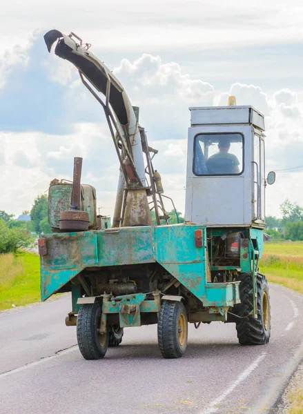 Tractor with a hay — Stock Photo, Image