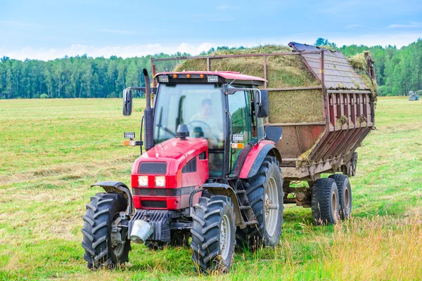 Tractor with a hay Royalty Free Stock Photos