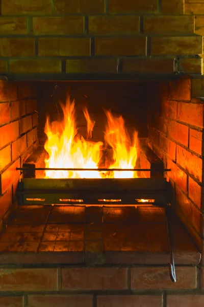 Flame fire fireplace — Stock Photo, Image