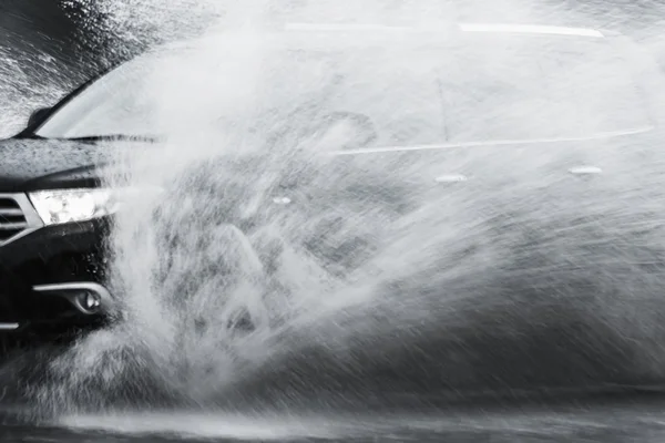 Spray from the car — Stock Photo, Image