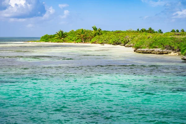 Liten Obebodd Catalinita Karibiska Havet Nära Dominikanska Republiken — Stockfoto