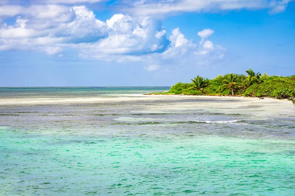 Pequena Ilha Desabitada Catalinita Mar Caribe Perto República Dominicana — Fotografia de Stock