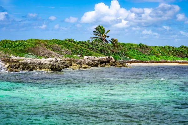 Pequeña Isla Deshabitada Catalinita Caribe Océano Atlántico Frontera —  Fotos de Stock