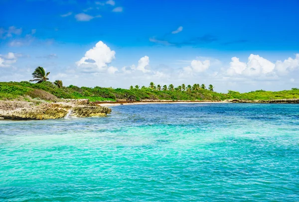 Pequena Ilha Desabitada Catalinita Mar Caribe Perto República Dominicana — Fotografia de Stock