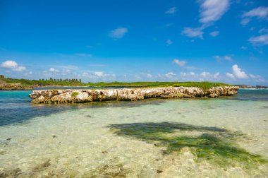 Dominik Cumhuriyeti yakınlarındaki Karayip Denizi 'ndeki küçük ıssız Catalinita adası.