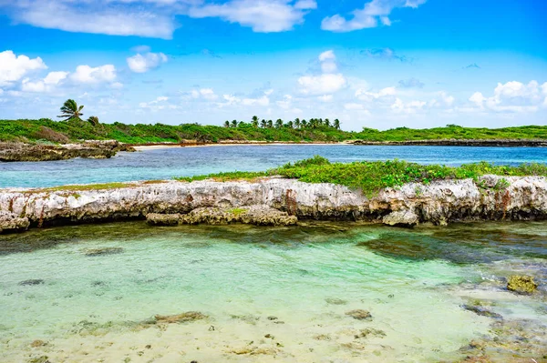 Pequeña Isla Deshabitada Catalinita Caribe Océano Atlántico Frontera — Foto de Stock