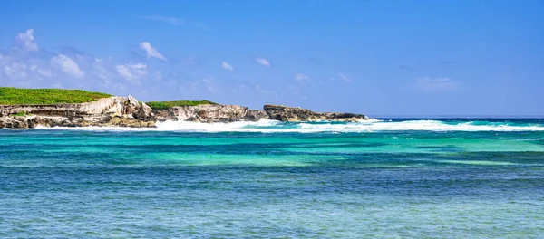 Kleine Unbewohnte Insel Catalinita Der Karibik Und Der Atlantik Der — Stockfoto