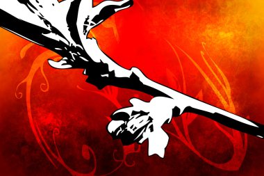 Çiçek rengi fikri eğlenceli soyut