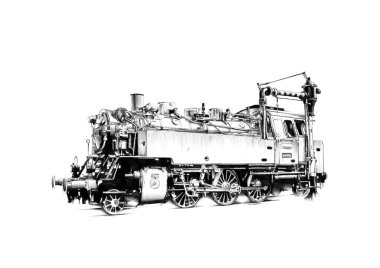 buhar motoru sanat tasarlamak çizim