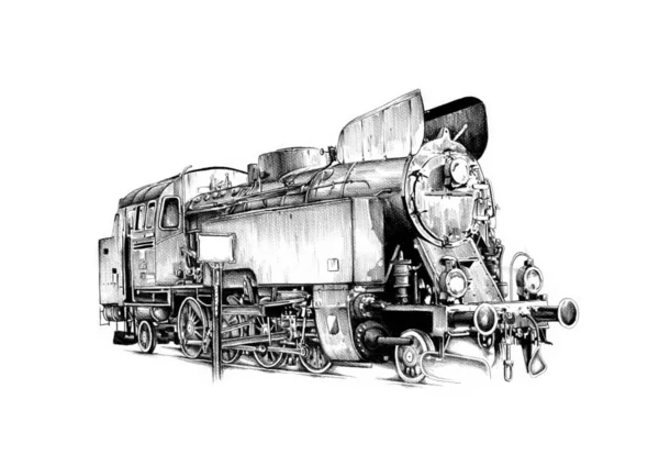 Disegno di design del motore a vapore — Foto Stock