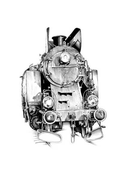 Κατάρτιση του σχεδιασμού τέχνης μηχανή ατμού — Φωτογραφία Αρχείου
