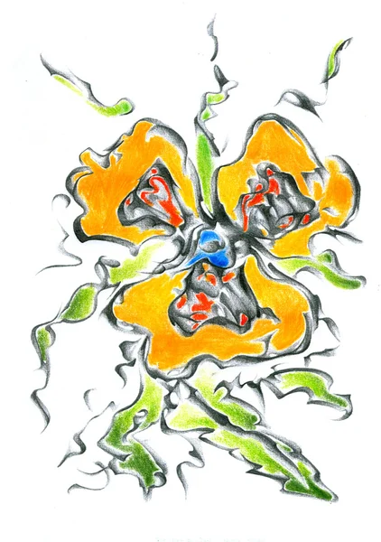 Zabawa streszczenie kolor kwiat — Zdjęcie stockowe