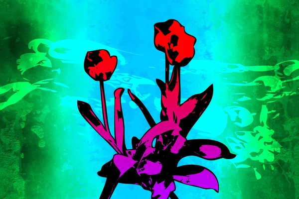 Flor ideia divertida cor abstrata — Fotografia de Stock