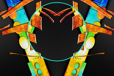 soyut sanat tasarımı eğlenceli bir renk