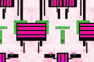 soyut sanat tasarım eğlenceli renkli çalışma doku retro vintage