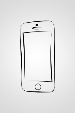 Modern akıllı telefon yalıtım sanat tasarım