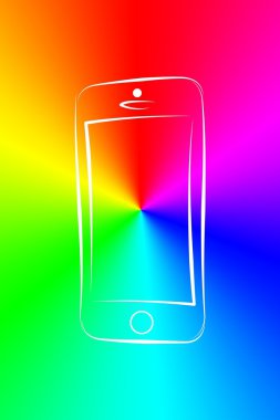 Modern akıllı telefon yalıtım sanat tasarım