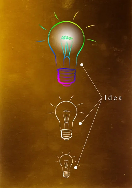 Идея бизнеса лампочек — стоковое фото