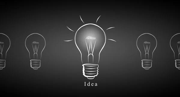 Light bulb business idea — Stock Photo, Image