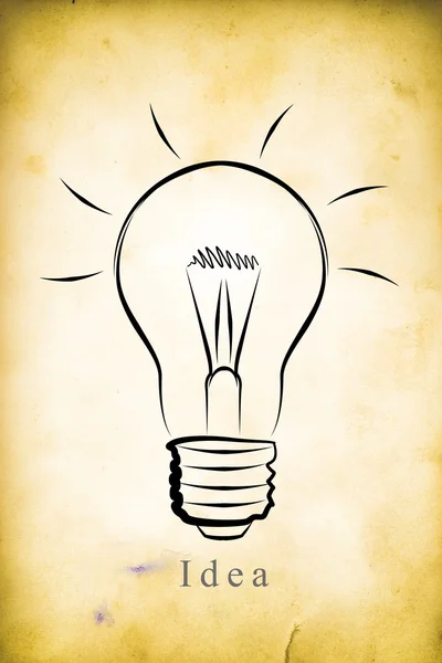Идея бизнеса лампочек — стоковое фото