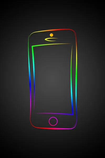 Moderní chytrý telefon izolace umění design — Stock fotografie