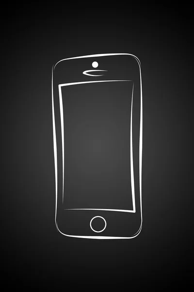 현대 스마트폰 격리 아트 디자인 — 스톡 사진
