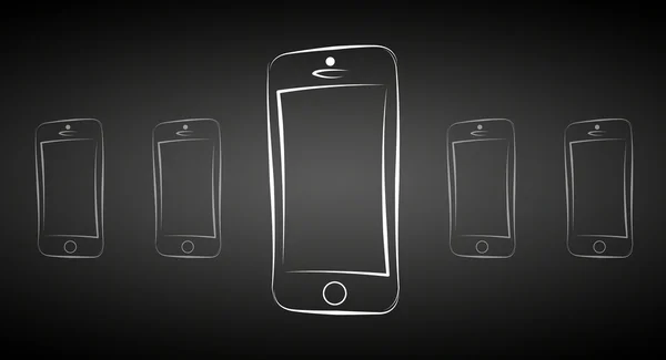 Moderne smart telefon isolation kunst design - Stock-foto