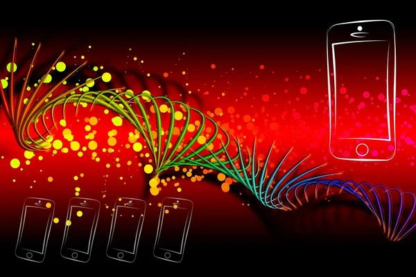 현대 스마트폰 격리 아트 디자인 — 스톡 사진