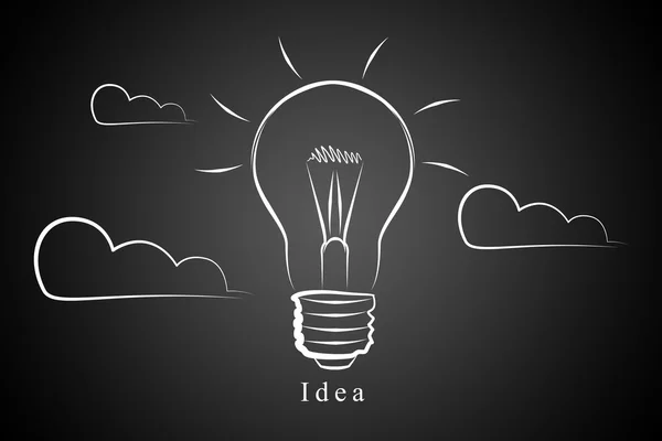 Light bulb business idea — Stock Photo, Image